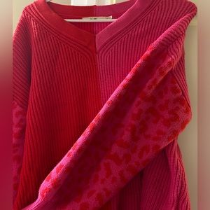 Red/pink cheetah sweater from francesca’s